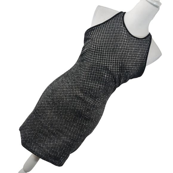 NWOT! B. SMART! SEXY MINI! BLACK & METALLIC SILVER ULTRA STRETCH DRESS! SZ S - Picture 7 of 7